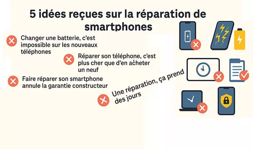 Les 5 idées reçues sur la réparation de téléphone, smartphone, iPhone